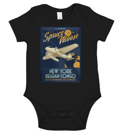 Fly The Spruce Moose Short Sleeve Baby One-Piece