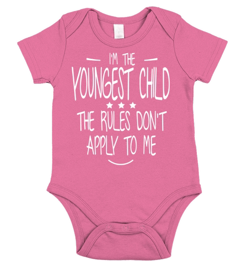 YOUNGEST CHILD Short Sleeve Baby One-Piece