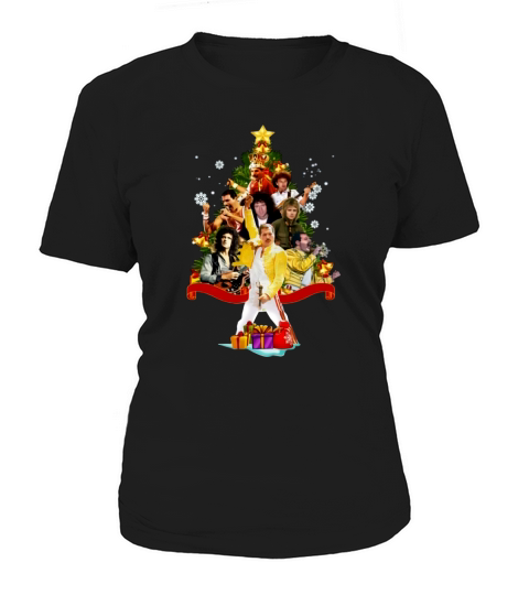 Freddie Mercury Queen Merry Christmas tree shirt Women's T-Shirt
