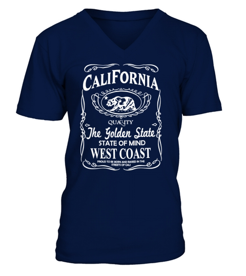 California - Jack Daniels style V-Neck T-shirt