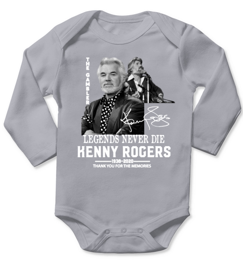 The Gambler Legend never die Kenny Rogers thank you for the memories shirtc Long Sleeve Baby One-Piece