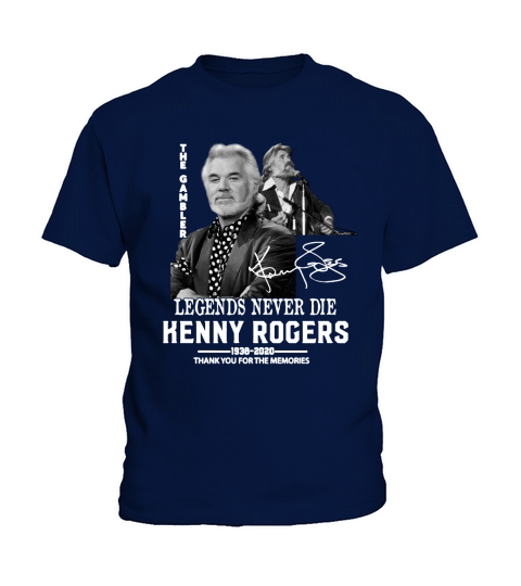 The Gambler Legend never die Kenny Rogers thank you for the memories shirtc Kids T-Shirt