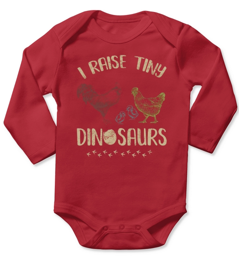 I Raise Tiny Dinosaurs Long Sleeve Baby One-Piece