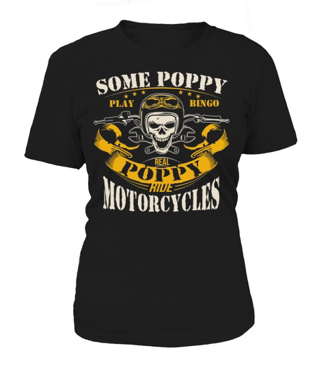 REAL POPPY RIDE MOTORCYCLE BIKER T SHIRT POPPY SHIRTS Women's T-Shirt