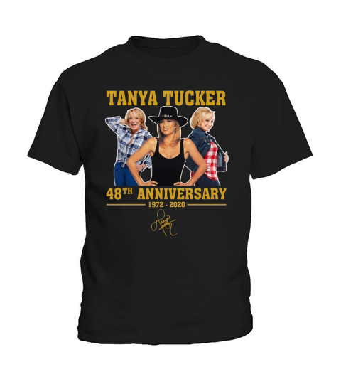 Tanya Tucker 48th Anniversary from 1972 to 2020 signature Kids T-Shirt