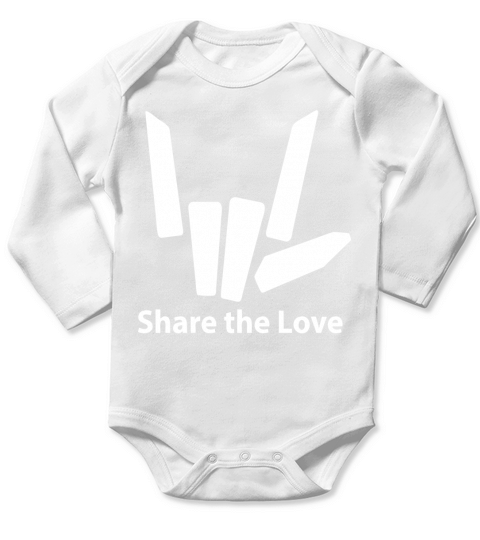 share the love - stephen sharer Long Sleeve Baby One-Piece