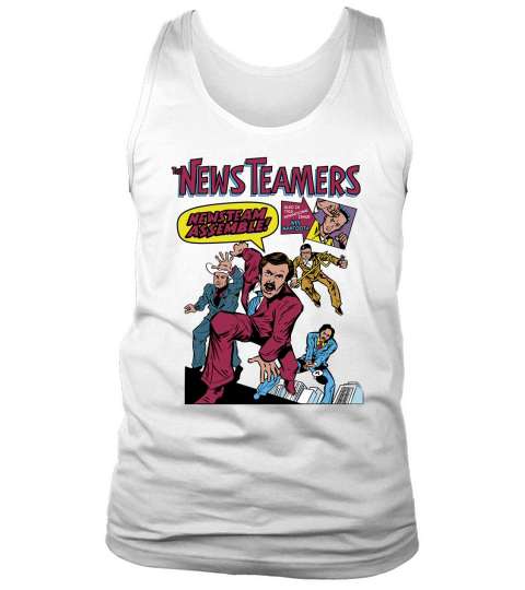 NEWS TEAM MONTAGE ANKERMAN RON BURGUND PARODIE COMIC BUCH SUPERHERO Tank Top Unisex