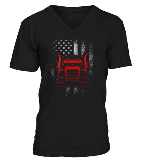 US TRUCKER DRIVER V-Neck T-shirt