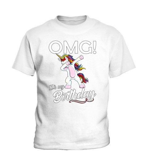 OMG Its My Birthday Unicorn Dabbing Dab Dance TShirt Kids T-Shirt