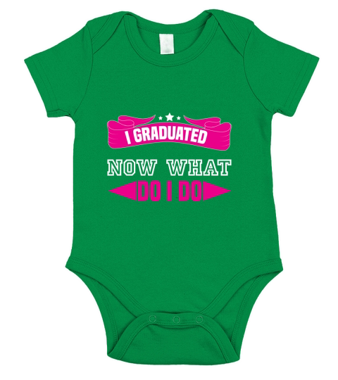 I GRADUATED NOW WHAT EDUCATION Short Sleeve Baby One-Piece