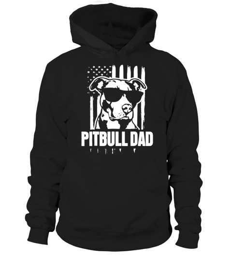 Pitbull Dad American Flag Sunglass shirt Hoodie Unisex
