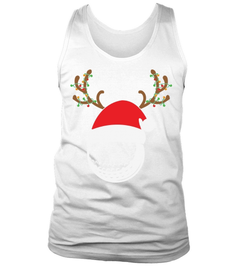 Merry Christmas Golf Reindeer Santa Christmas Holiday Tank Top Unisex