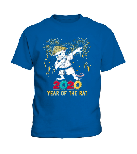 DABBING RAT YEAR OF THE RAT HAPPY CHINESE NEW YEAR 2020 Kids T-Shirt