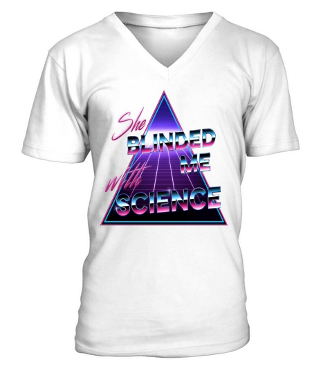She Blinded Me With SCIENCE - Mens V-Neck T-Shirt by Canvas V-Neck T-shirt