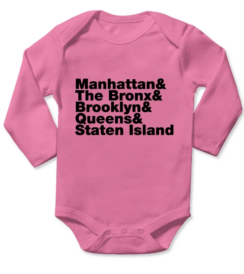 Five Boroughs  New York City Long Sleeve Baby One-Piece