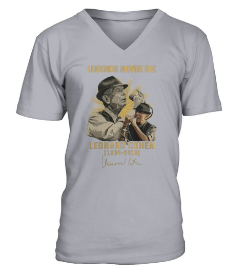 Legends Never Die Leonard Cohen 1934 2016 Signature shirt V-Neck T-shirt