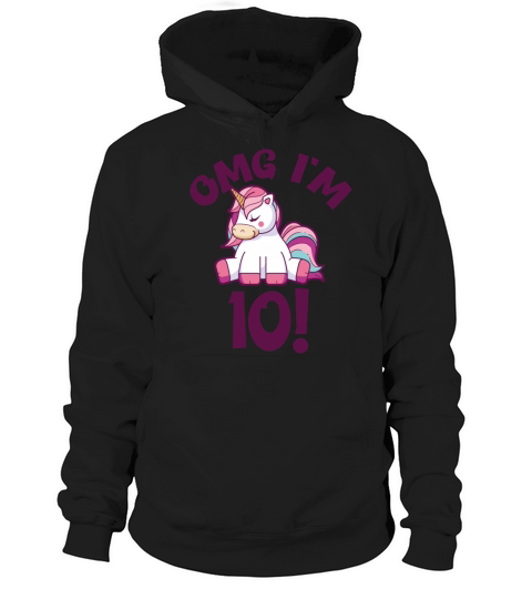 Unicorn birthday 10 years old Hoodie Unisex