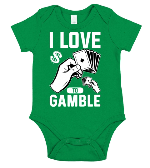 I love to gamble Short Sleeve Baby One-Piece
