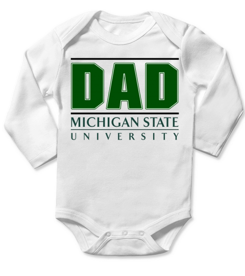 Michigan State University Proud Dad Parents Day 2020 Long Sleeve Baby One-Piece