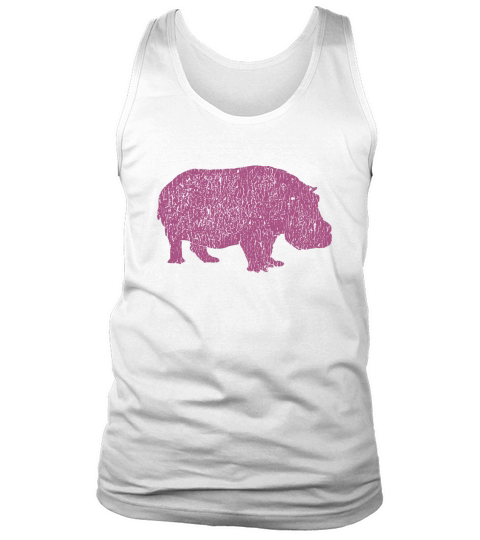 Distressed Hippo Shirt Nature Inspired Shirt Gift Tank Top Unisex