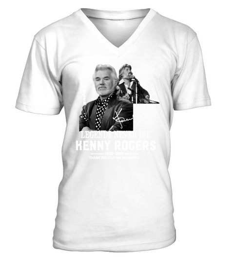 The Gambler Legend never die Kenny Rogers thank you for the memories shirtc V-Neck T-shirt