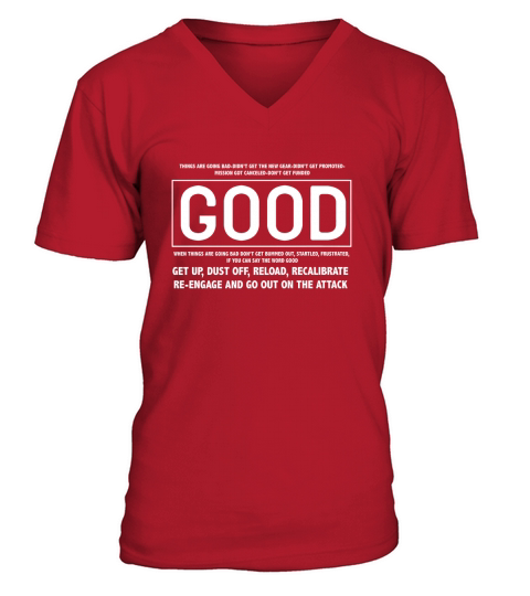 GOOD Motivational Jocko Quote Navy Seal V-Neck T-shirt