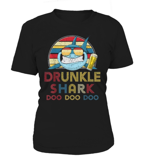 Awesome Mens Retro Vintage Drunkle Sharks Funny Drink Uncle Gifts shirt Women's T-Shirt