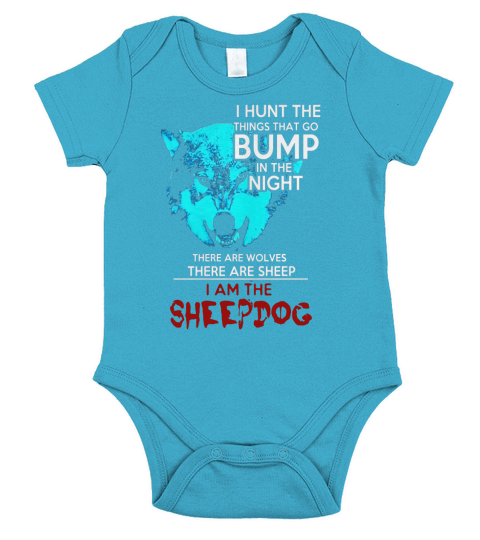 Funny Sheep Dog Shirts - I Am The Sheepdog Hunter T-Shirt Short Sleeve Baby One-Piece