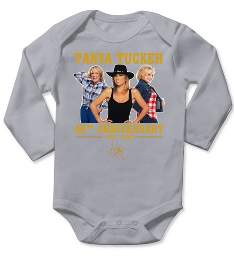 Tanya Tucker 48th Anniversary from 1972 to 2020 signature Long Sleeve Baby One-Piece