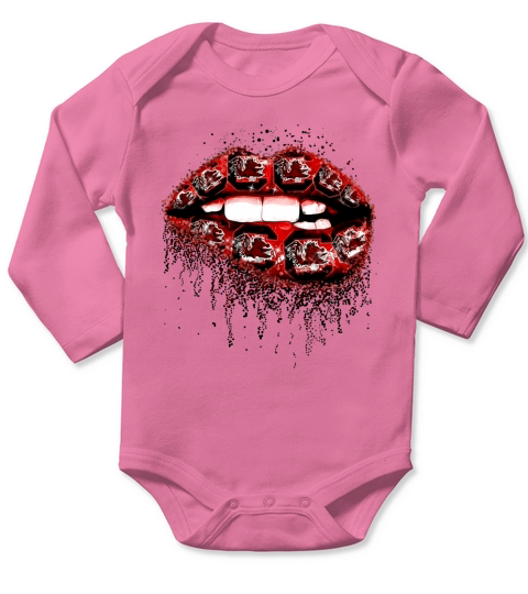 South Carolina Gamecocks Lips Long Sleeve Baby One-Piece