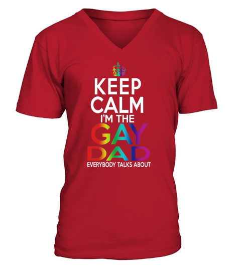Gay Dad V-Neck T-shirt