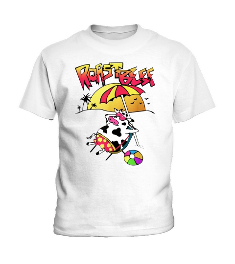 Roastbeef Cow On Sun For Summer Vacation shirt Kids T-Shirt