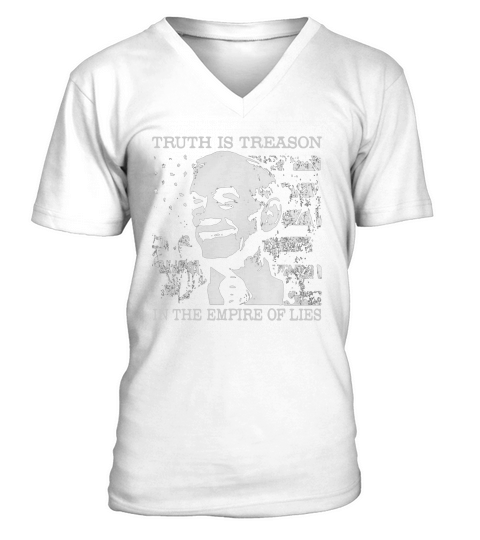 Ron Paul Truth is treason in the empire of lies American Flag V-Neck T-shirt