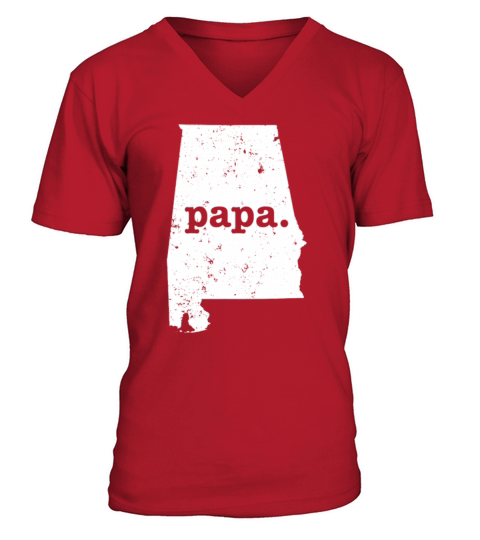 Best Papa Alabama Funny Grandpa T-Shirt V-Neck T-shirt