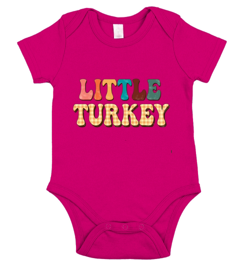 Thanksgiving Little turkey Short Sleeve Baby One-Piece