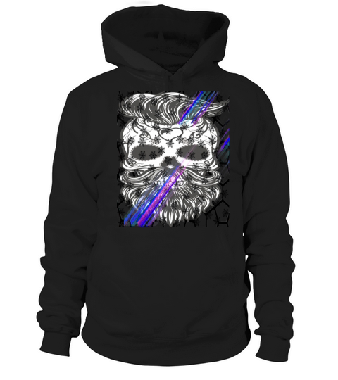 Awesome skull with beard and hair Hoodie Unisex