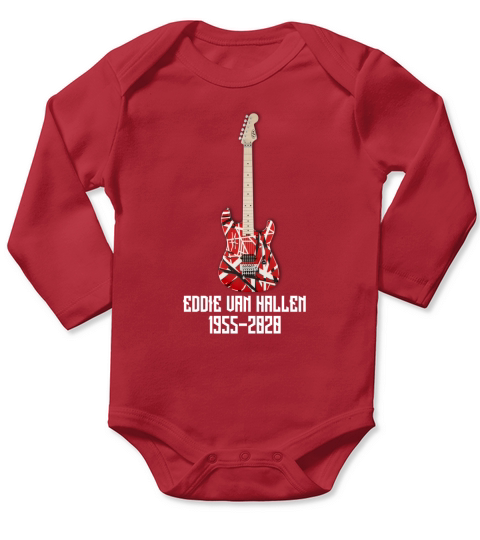 Eddie Van Halen Guitar Vintage Long Sleeve Baby One-Piece