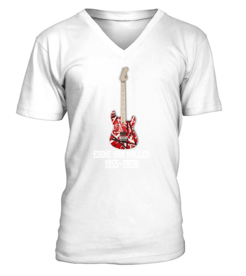 Eddie Van Halen Guitar Vintage V-Neck T-shirt