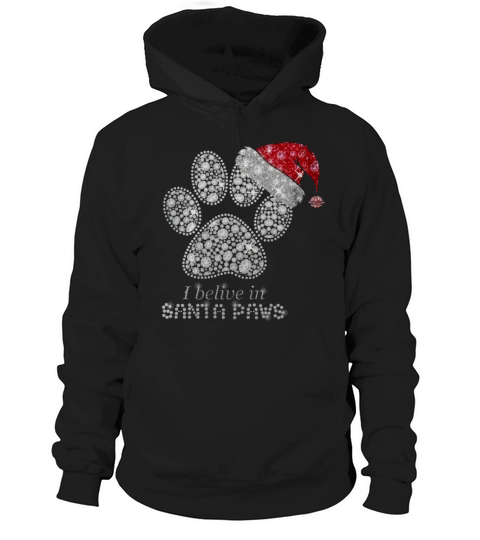 Santa Paws hat diamond Hoodie Unisex