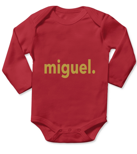 Miguel Shirt Military Gold Long Sleeve Baby One-Piece