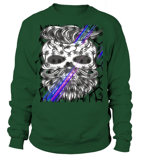 Awesome skull with beard and hair Sweatshirt Unisex