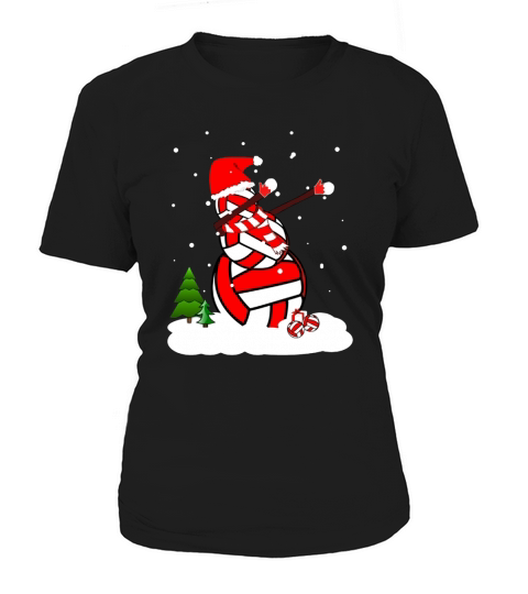Dabbing Snowman Volleyball Christmas Funny tshirts Women's T-Shirt