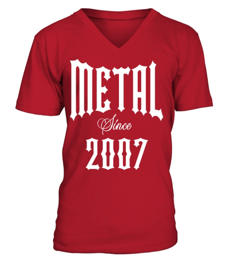 15 Year Old_ Metal Rock Music 2007 15th Birthday Long Sleeve T Shirt V-Neck T-shirt
