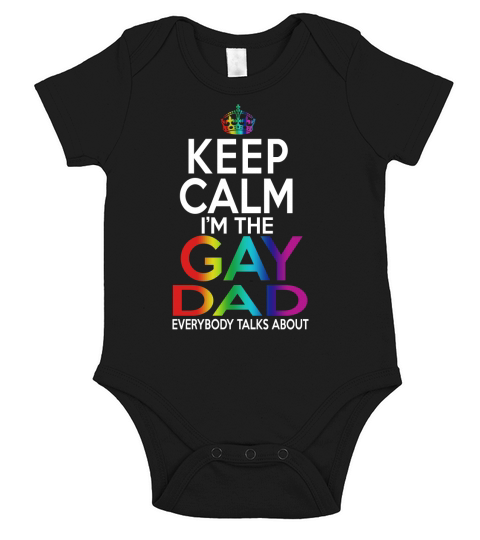 Gay Dad Short Sleeve Baby One-Piece