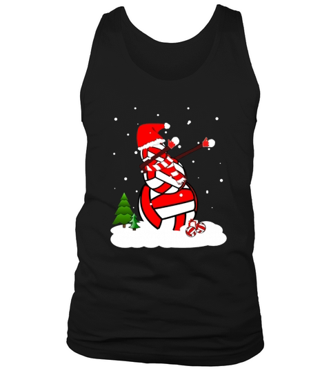Dabbing Snowman Volleyball Christmas Funny tshirts Tank Top Unisex