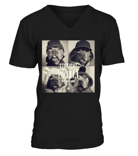 STRAIGHT OUTTA RESCUE V-Neck T-shirt