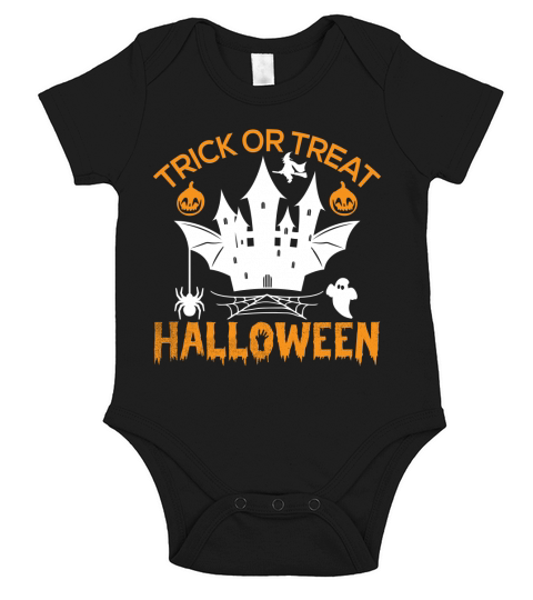 Trick or treat halloween Short Sleeve Baby One-Piece