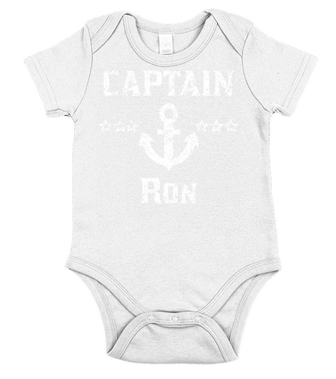 Vintage Captain Ron Shirt for Family Cruise or Lake Boating Short Sleeve Baby One-Piece