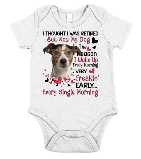 Every Morning Jack Russell Terrier Lovely Short Sleeve Baby One-Piece