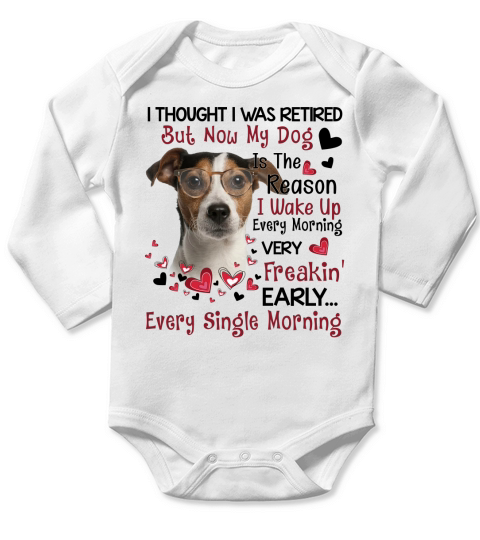 Every Morning Jack Russell Terrier Lovely Long Sleeve Baby One-Piece